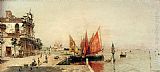 Boats Canvas Paintings - Fishing Boats On The Laguna
